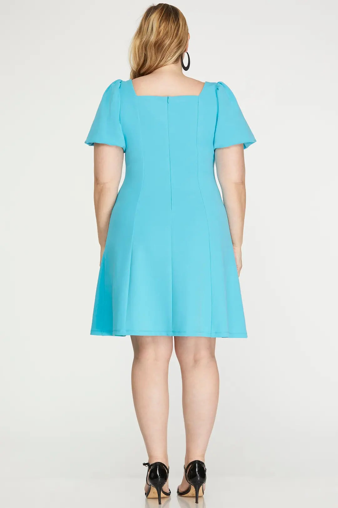 she and sky dress She Sky Plus Puff Short Slv Heavy Knit Dress – Sage Boutique By Renea