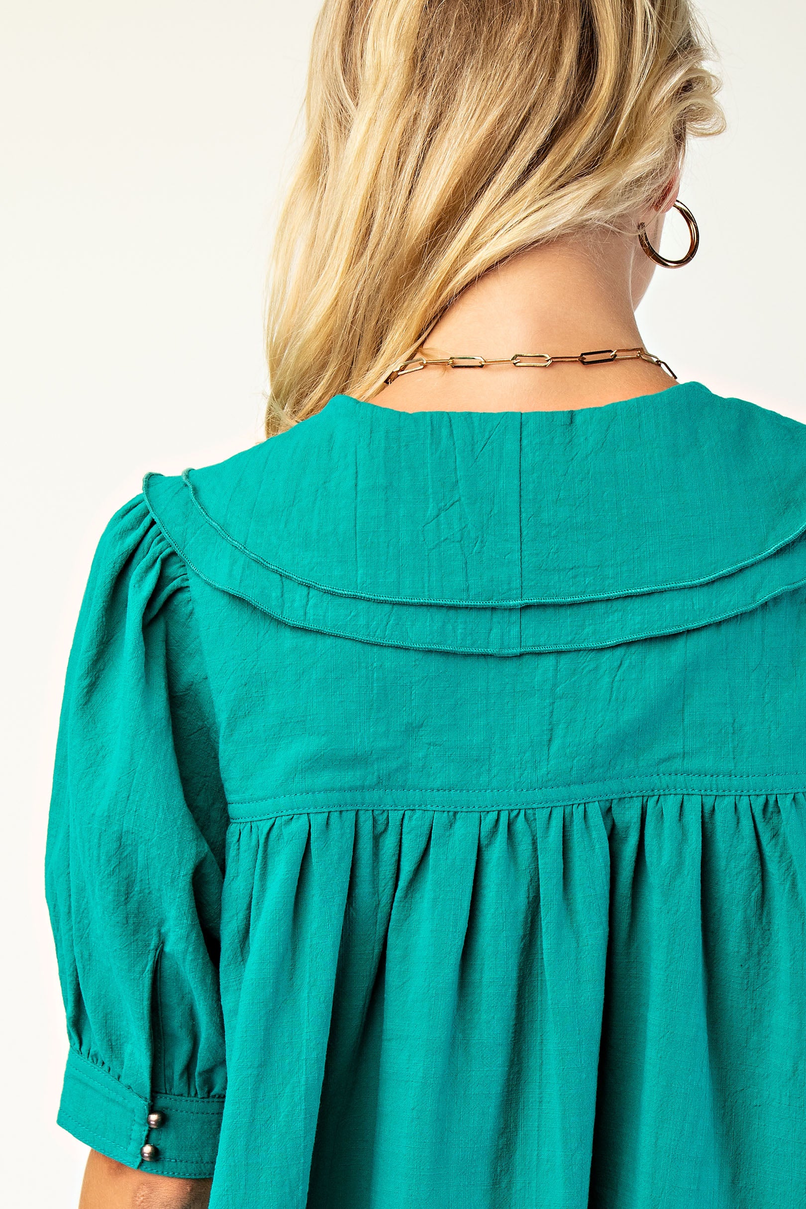 Gigio Lightly Textured Sailor Collar Mini Dress