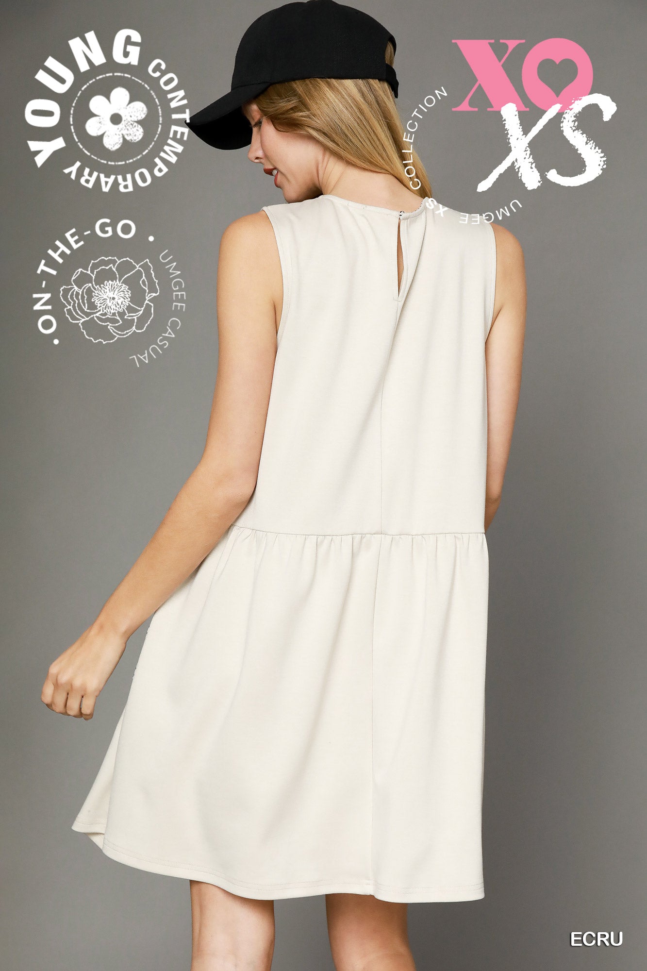 Umgee Luxeknit Sleeveless Keyhole Mini Dress