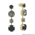 WH Black Diamond Crystal 1" Stud Drop Earring