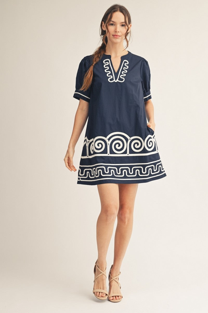 Jodifl Applique Embroidered Shift Dress