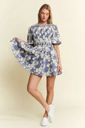 Jade By Jane Curvy Embroidered Floral Mini Dress