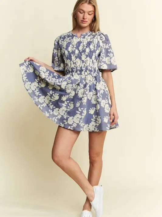 Jade BY Jane Embroidery Detail Floral Mini Dress