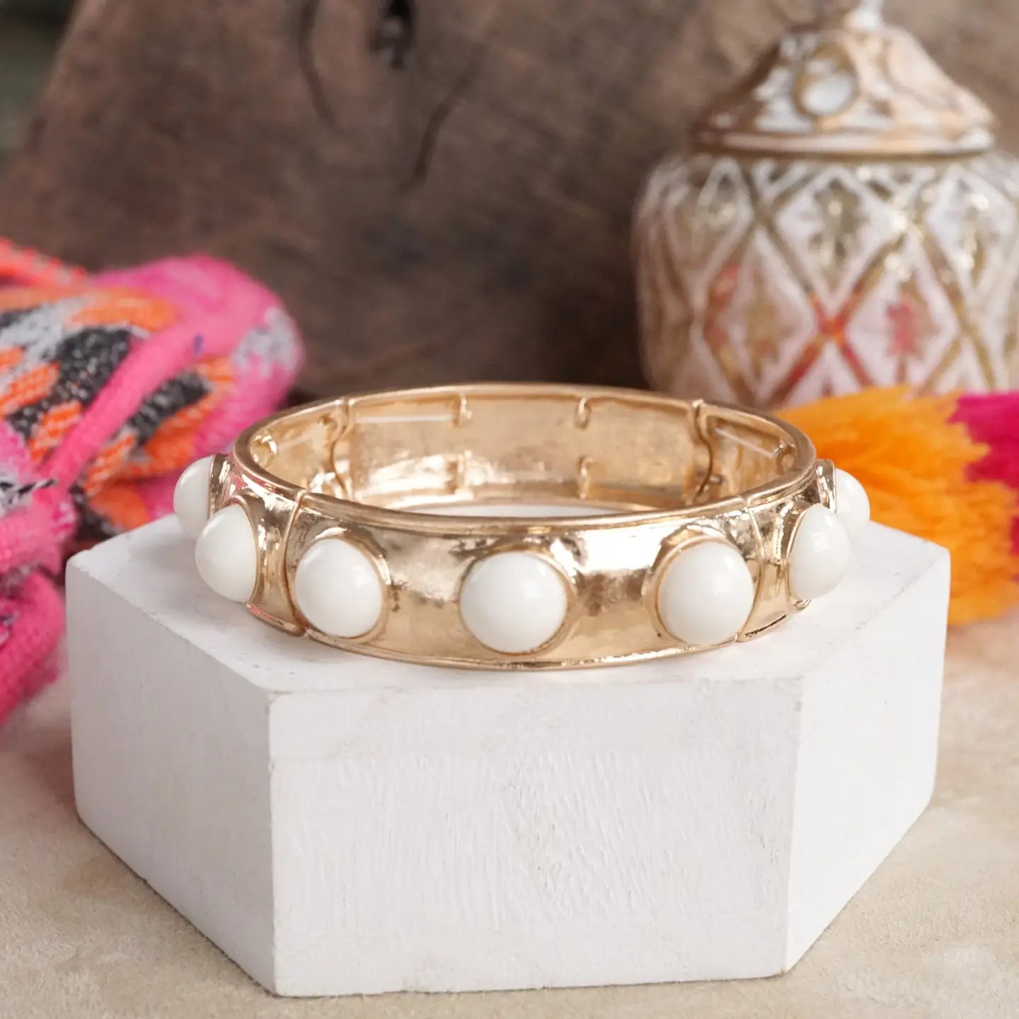 Eternity Statement Bangle Cream