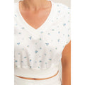 Hyfve Floral V-Neck Crop Top