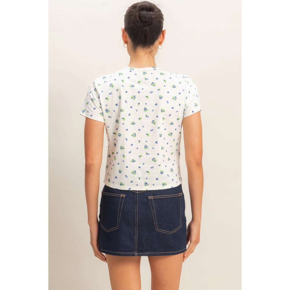 Hyfve Blueberry Print Crew Neck Tee