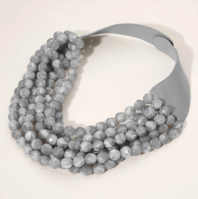 ANB Chunky Beaded Layered Necklace