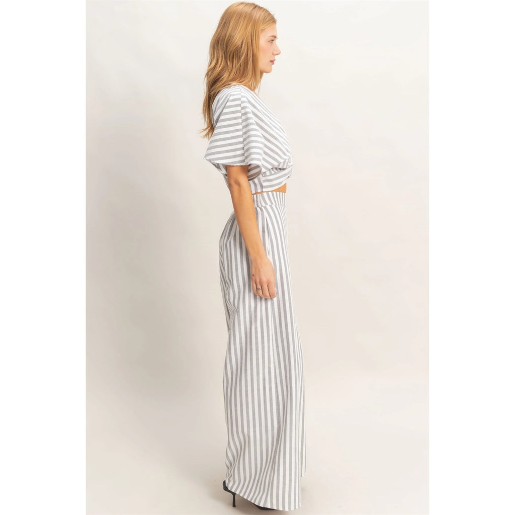 Hyfve Striped Twist Front Top & Pants