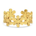 Splendid Iris Flower Adjustable Ring, Water-Resistant