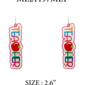 WH Teacher Acrylic 2.5" Drop Earring