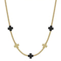 WH Gold Beaded with Black and Gold Cross Accents