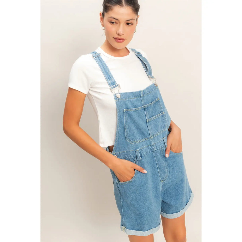 Hyfve Denim Cross Back Overalls