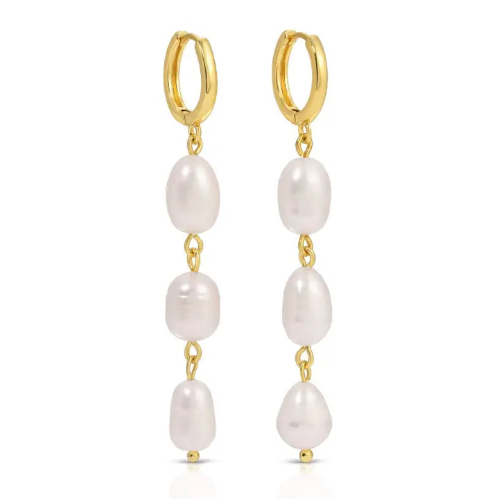 Splendid Iris Triple Pearl Huggies