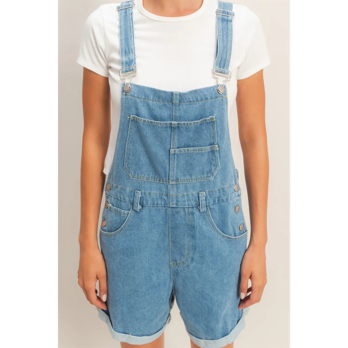 Hyfve Denim Cross Back Overalls