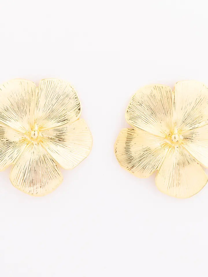 Golden Stella Geometric Marble Earrings