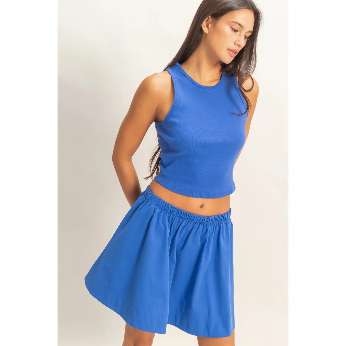 Hyfve Sleeveless Ribbed Top and Skirt Set