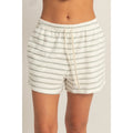 HYFVE Striped Drawstring Waist Shorts