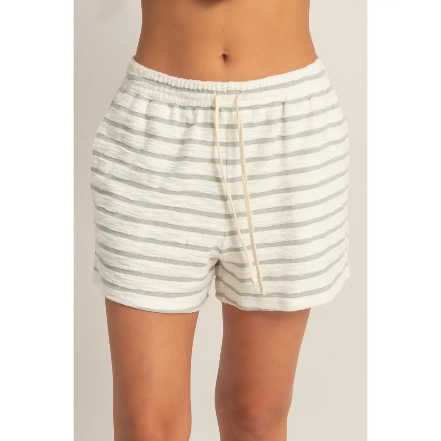 HYFVE Striped Drawstring Waist Shorts