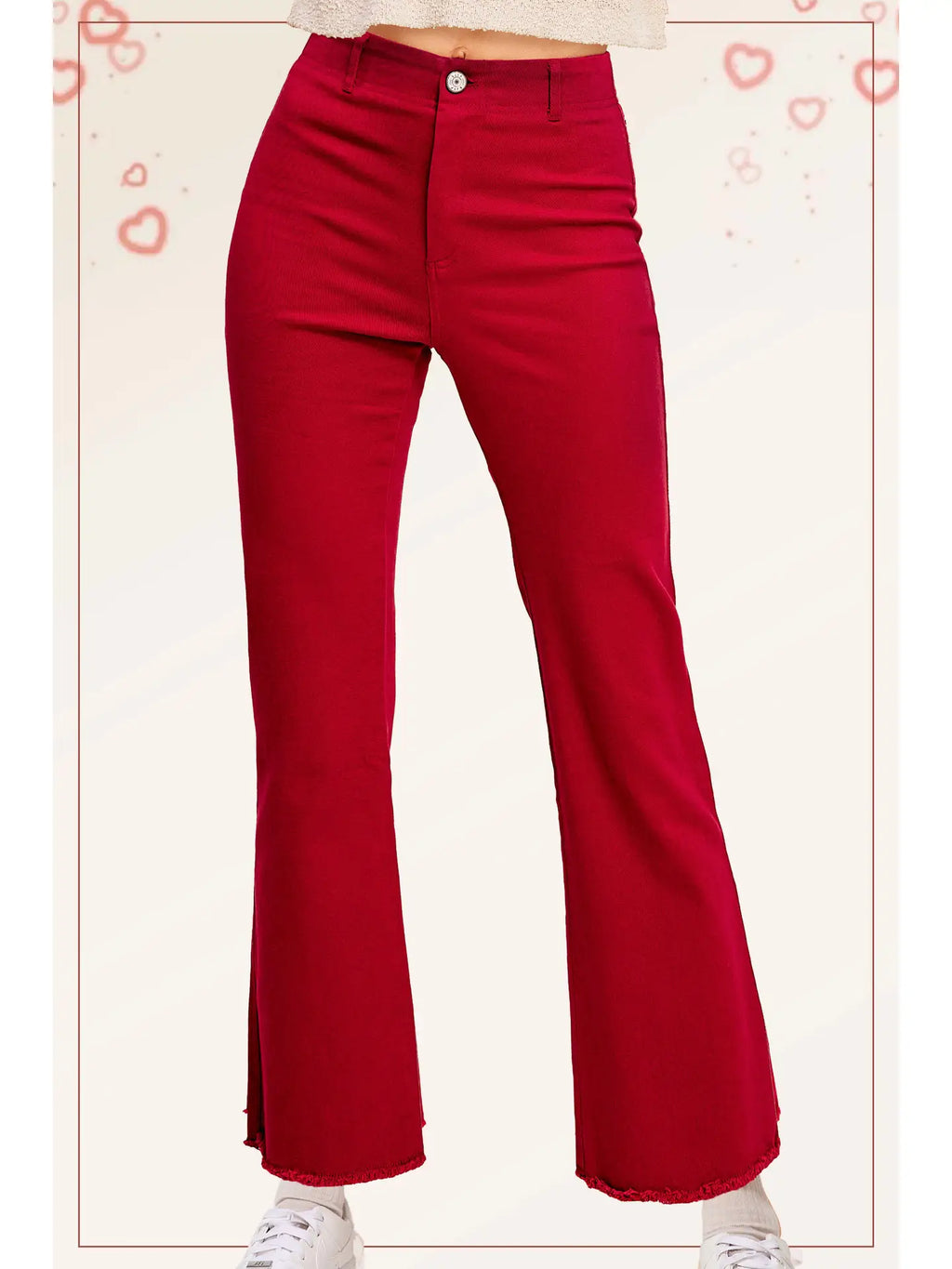 La Miel Soft Washed High Waisted Flare Pants