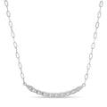 Splendid Iris Pave Arrow Paperclip Chain Necklace