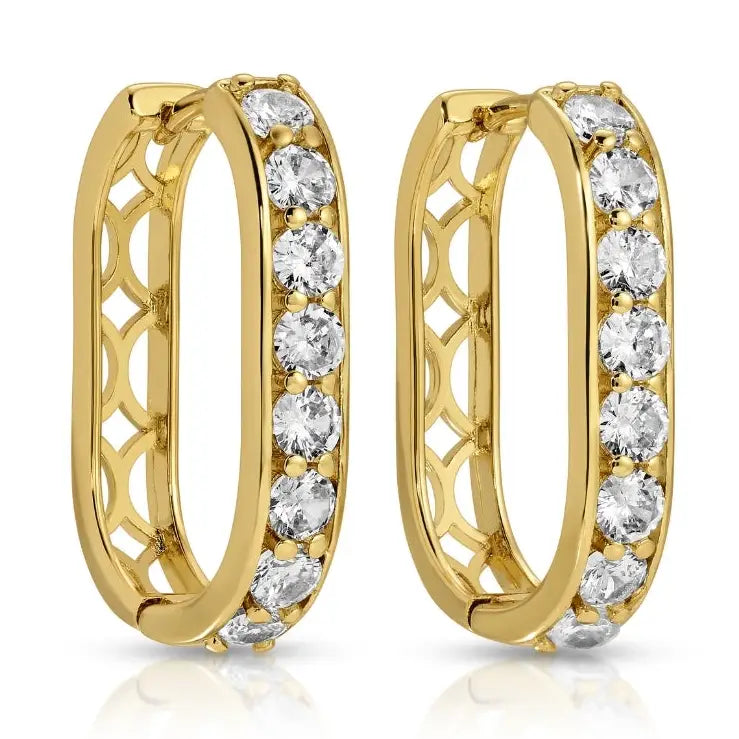 Splendid Iris Luxe Cubic Zirconia Huggies