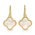 Splendid Iris Quatrefoil Drop Earrings