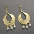 Matte Gold Plated Chandelier Earring