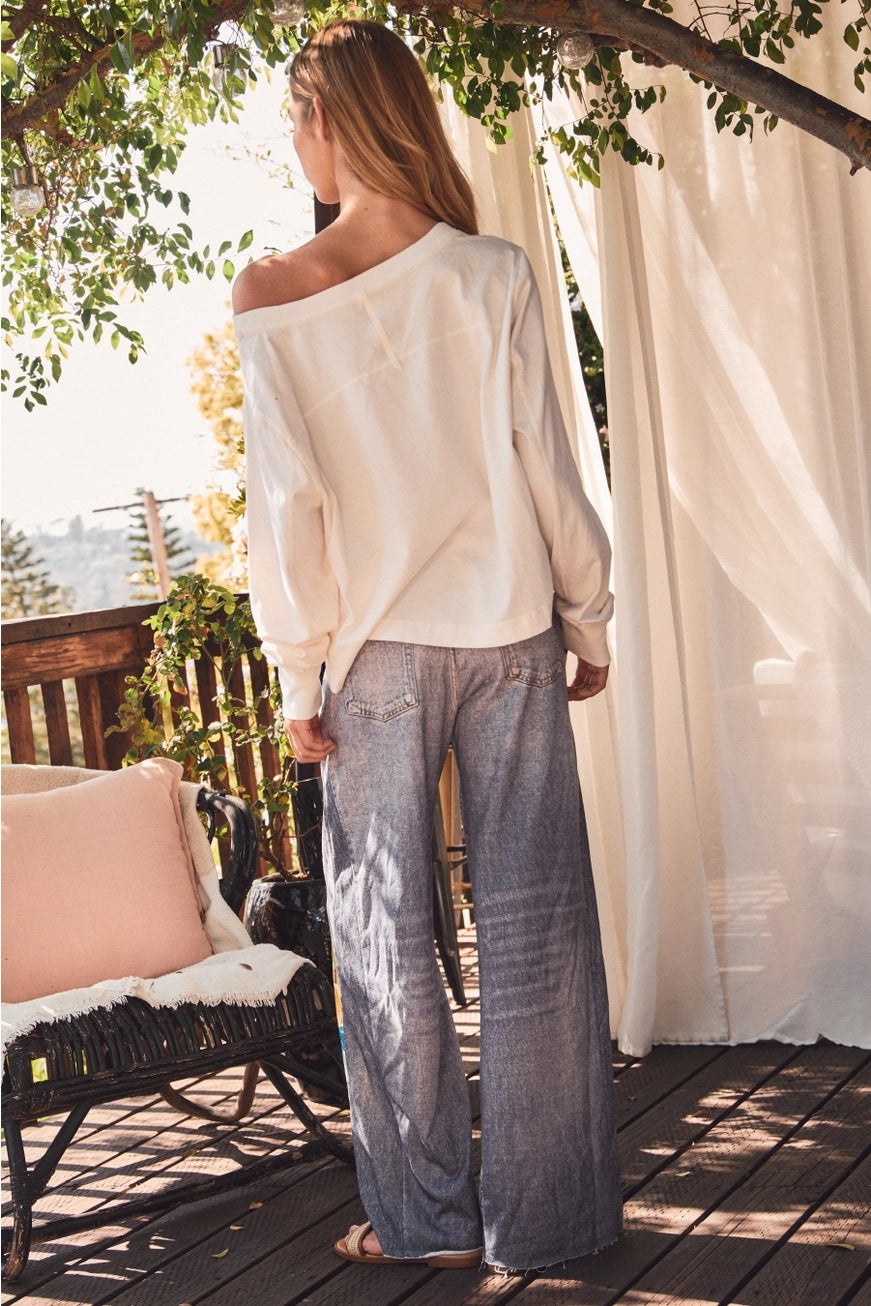 Oddi Floral Printed Faux Jeans
