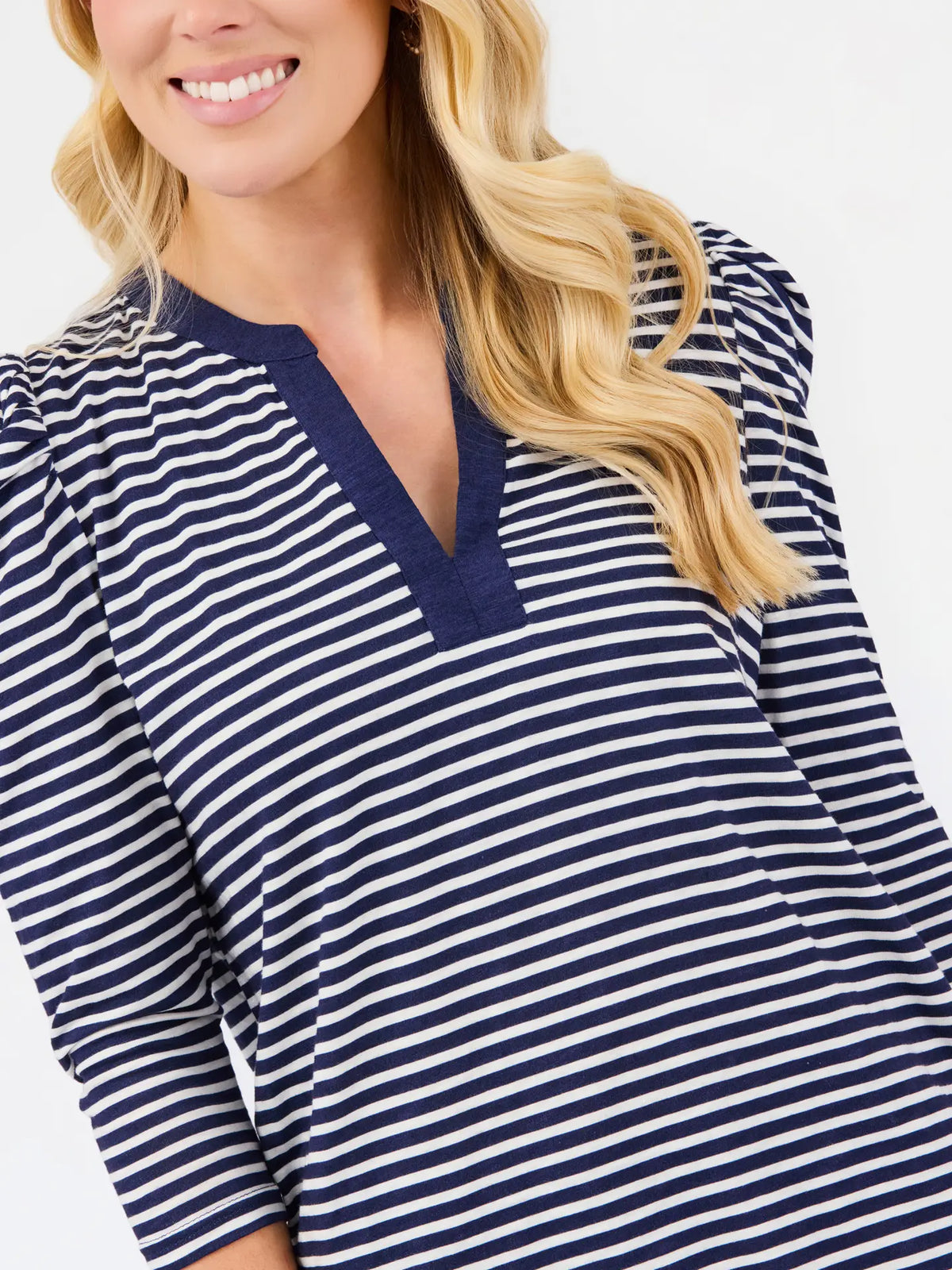 MS Adelyn Navy Stripe Top