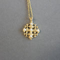 Pearl Jerusalem Cross Necklace