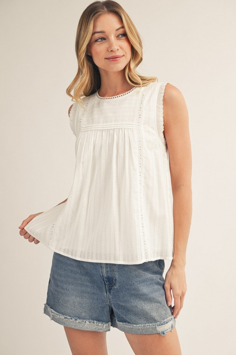 Jodifl Lovely Babydoll Eyelet Top