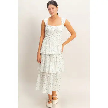 Hyfve Floral Tiered Dress With Boning