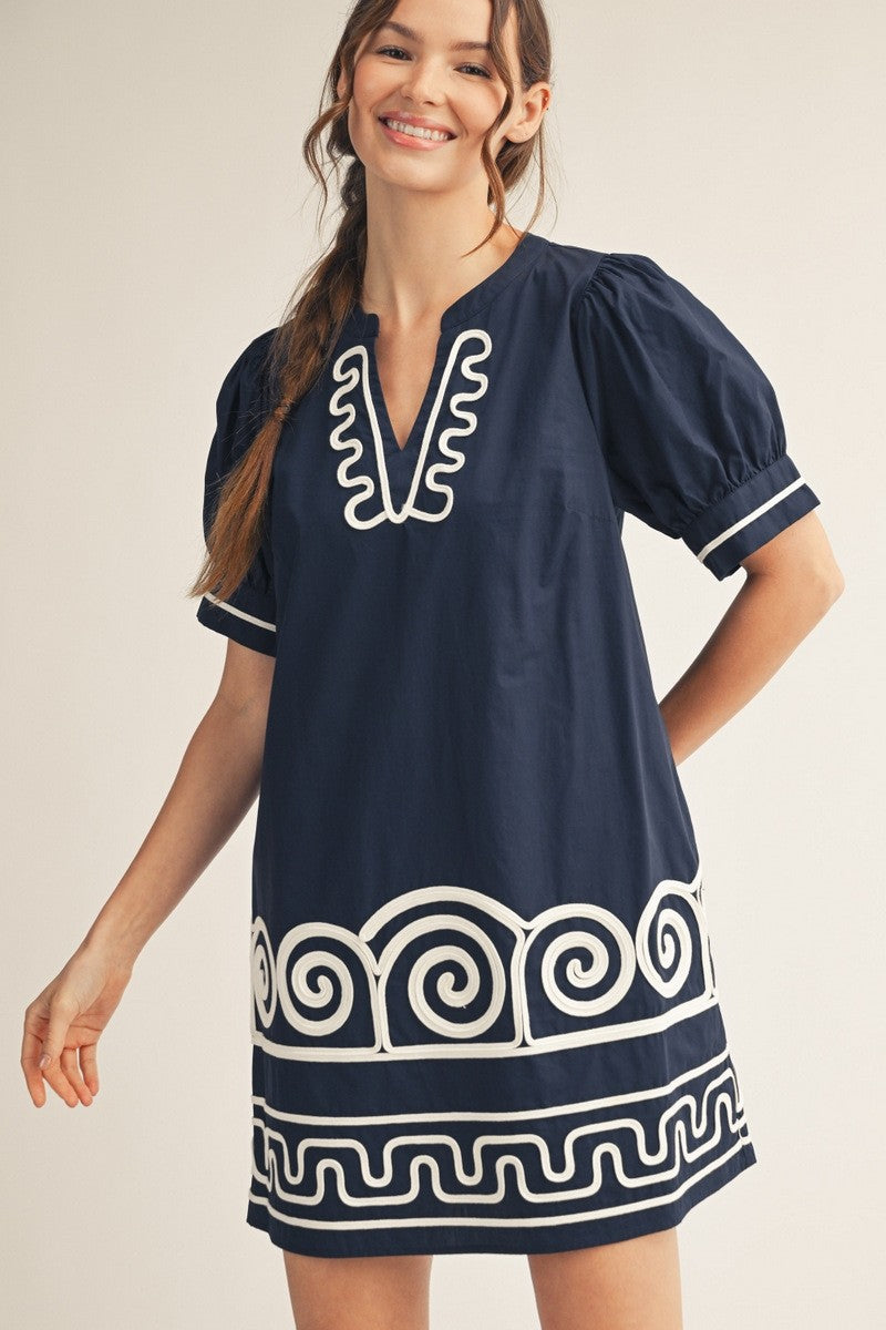 Jodifl Applique Embroidered Shift Dress