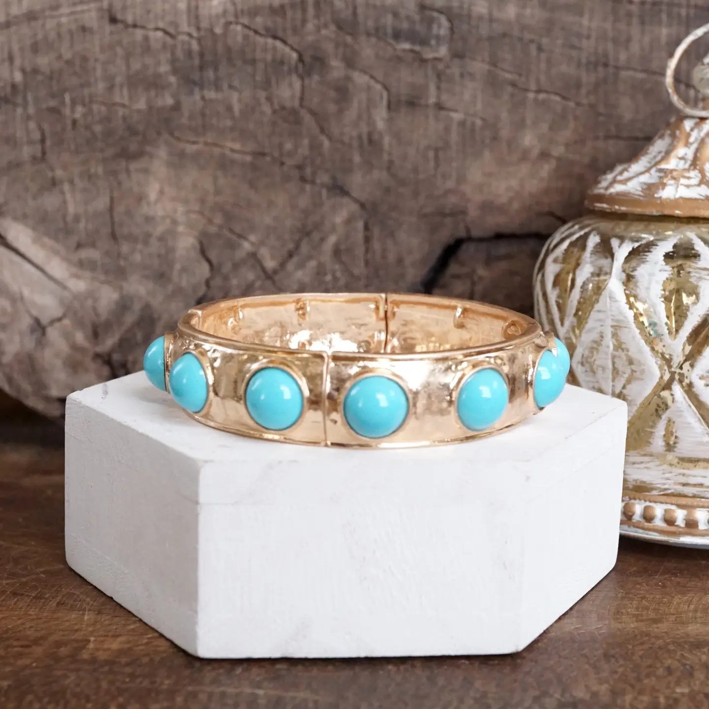 Eternity Statement Bangle Turquoise