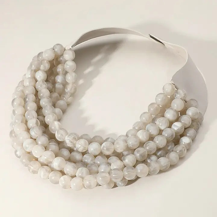 ANB Chunky Beaded Layered Necklace