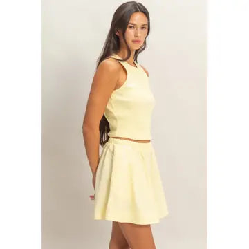 Hyfve Sleeveless Ribbed Top and Skirt Set