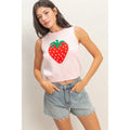 Hyfve Strawberry Sleeveless Knit Top