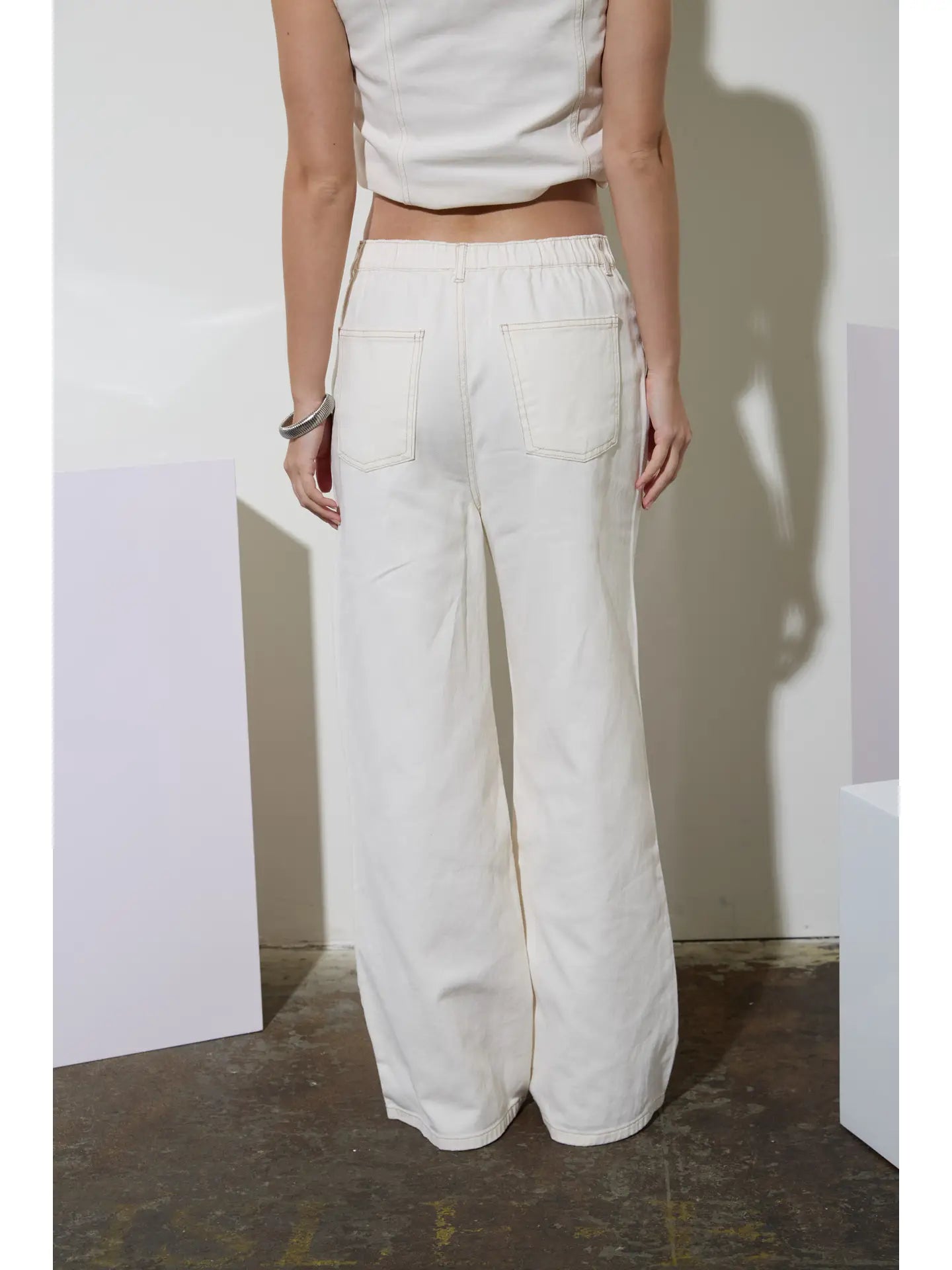 Blu Pepper Drawstring Detail Denim Pants