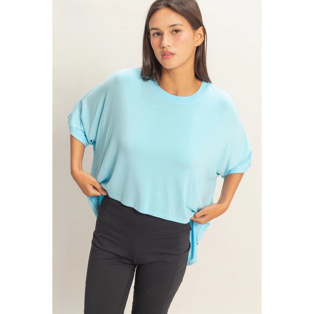 Hyfve Relaxed High-Low Batwing Sleeve Top