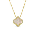 Splendid Iris Shell Pave Necklace