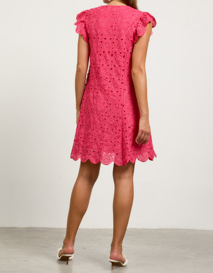Skies Are Blue Crochet Mini Dress